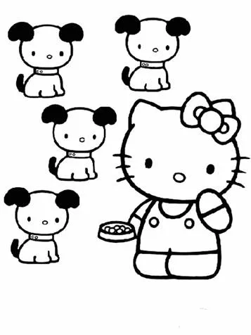 Dibujos para colorear e imprimir Hello Kitty