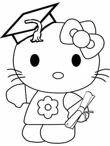 Dibujos para colorear e imprimir Hello Kitty