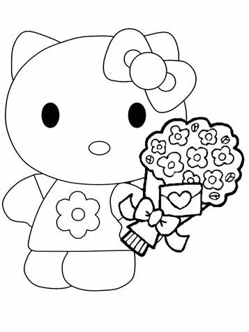 Dibujos para colorear e imprimir Hello Kitty