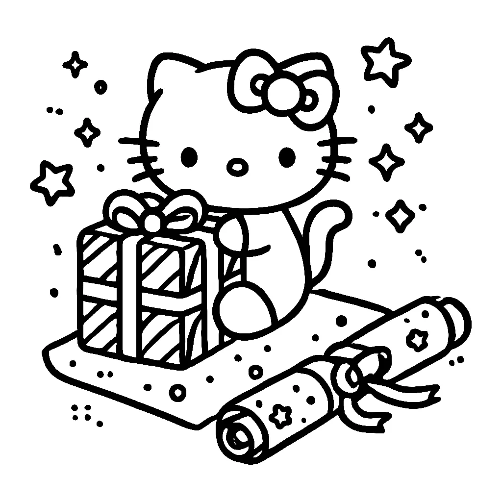 Dibujos para colorear e imprimir Hello Kitty