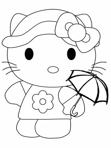 Dibujos para colorear e imprimir Hello Kitty