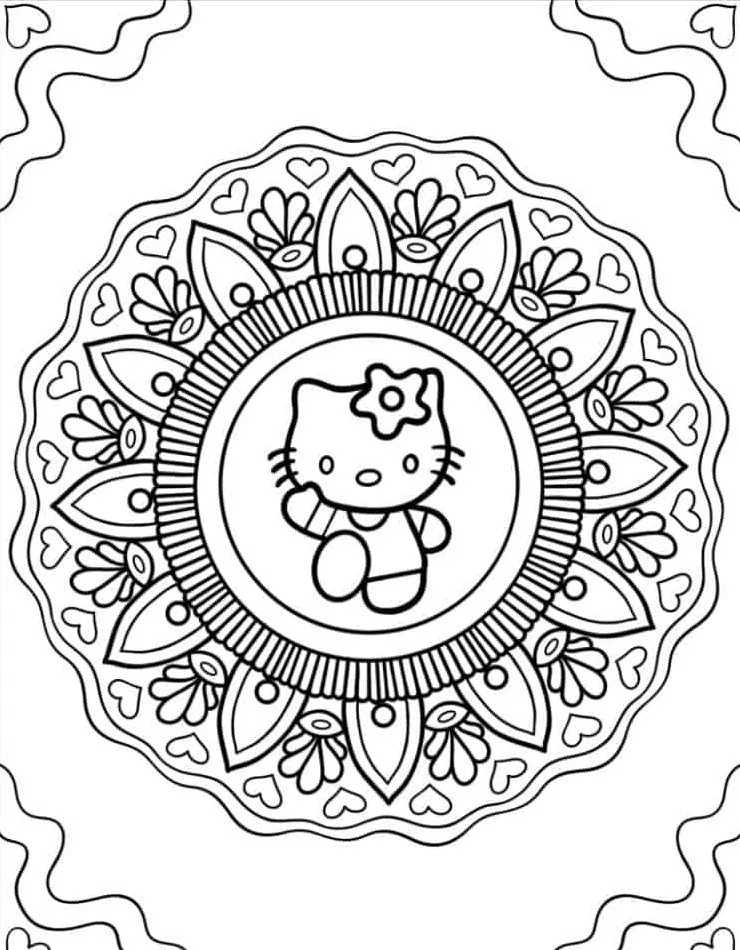 Dibujos para colorear e imprimir Hello Kitty