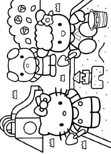 Dibujos para colorear e imprimir Hello Kitty