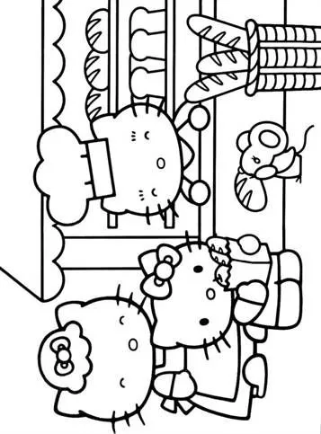 Dibujos para colorear e imprimir Hello Kitty