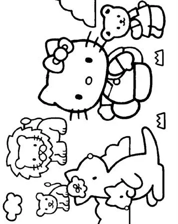 Dibujos para colorear e imprimir Hello Kitty