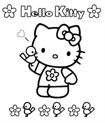 Dibujos para colorear e imprimir Hello Kitty