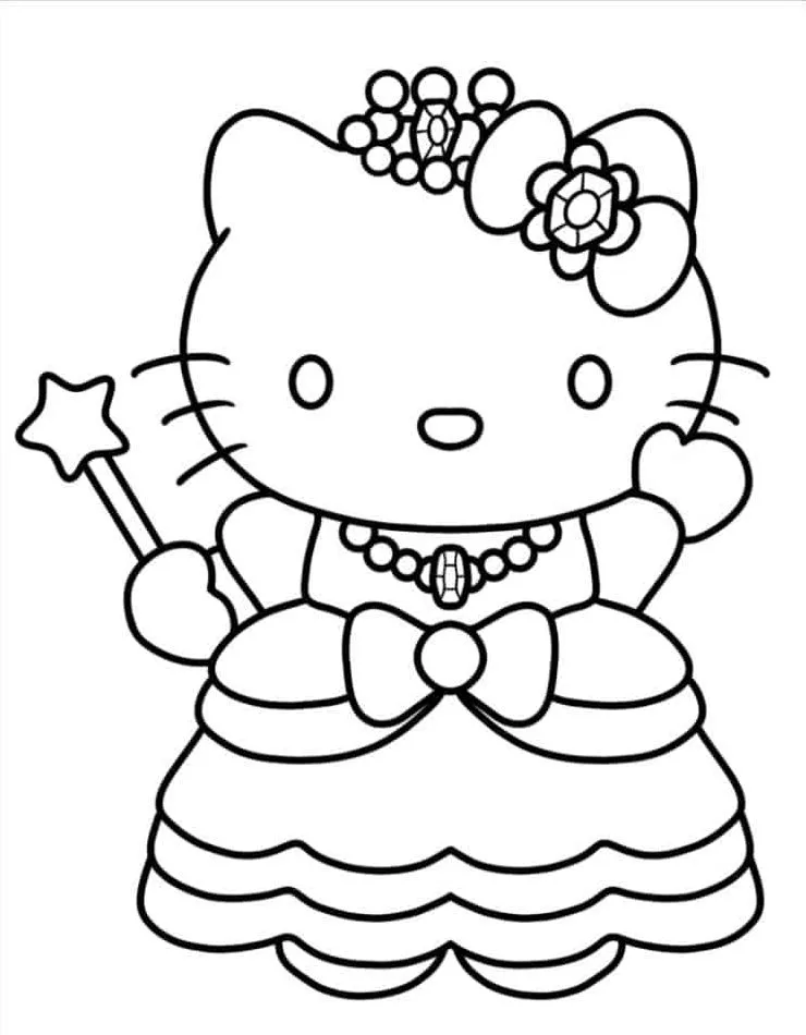 Dibujos para colorear e imprimir Hello Kitty