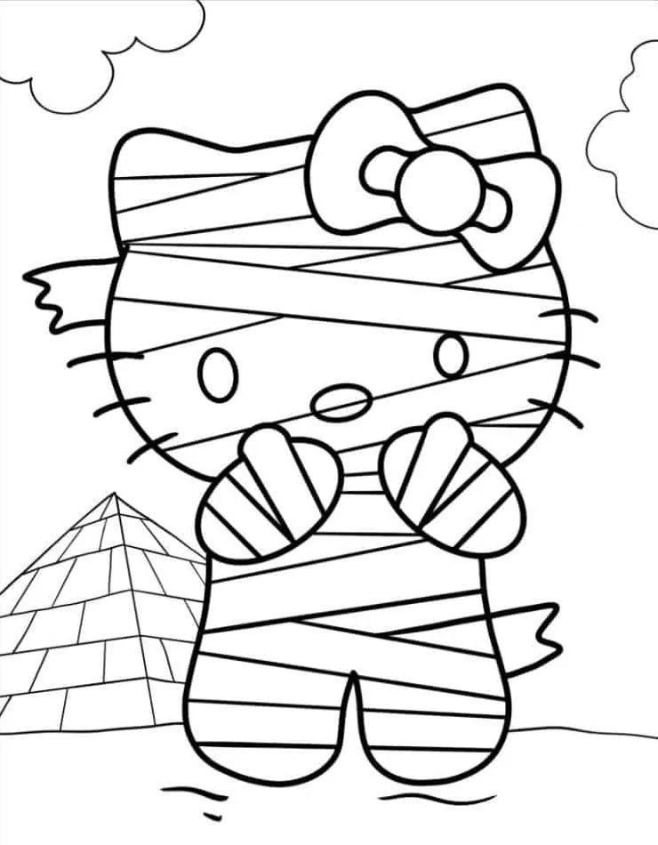 Dibujos para colorear e imprimir Hello Kitty