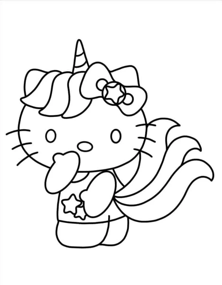 Dibujos para colorear e imprimir Hello Kitty