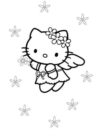 Dibujos para colorear e imprimir Hello Kitty