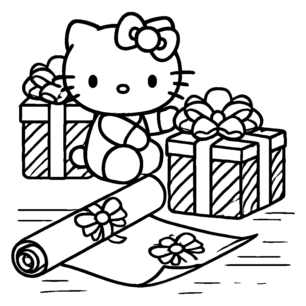 Dibujos para colorear e imprimir Hello Kitty