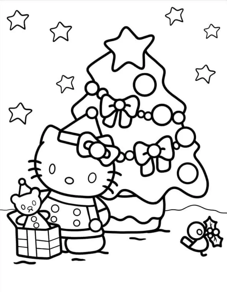 Dibujos para colorear e imprimir Hello Kitty