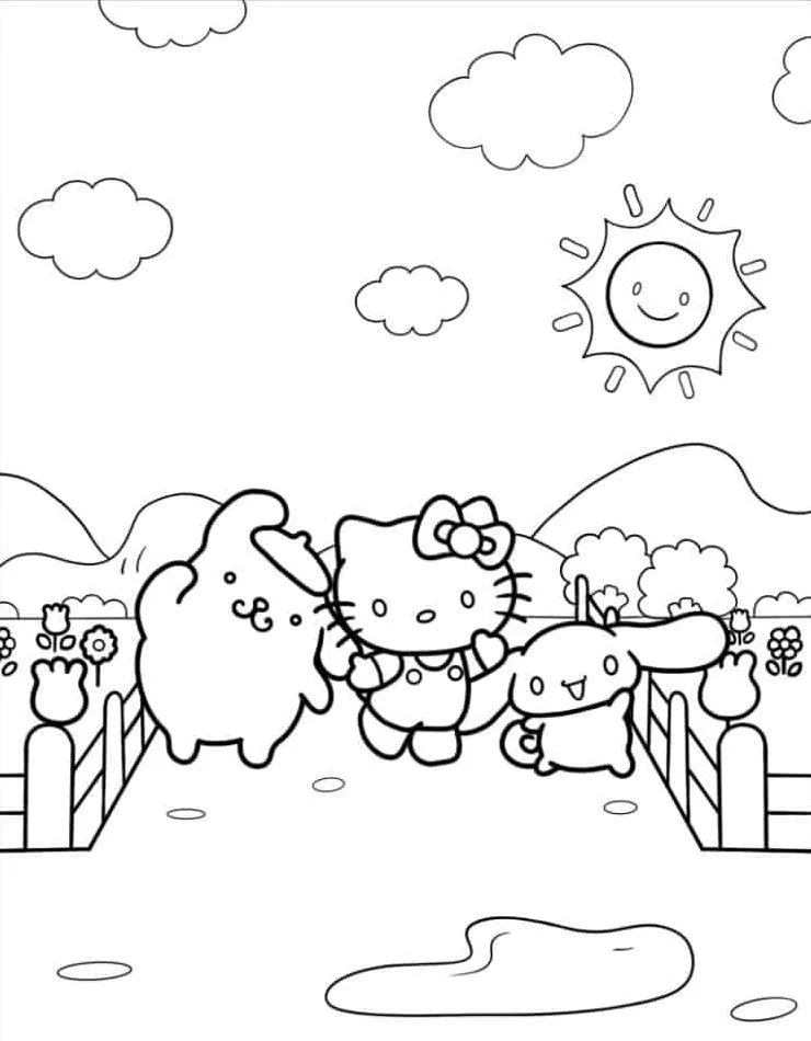 Dibujos para colorear e imprimir Hello Kitty