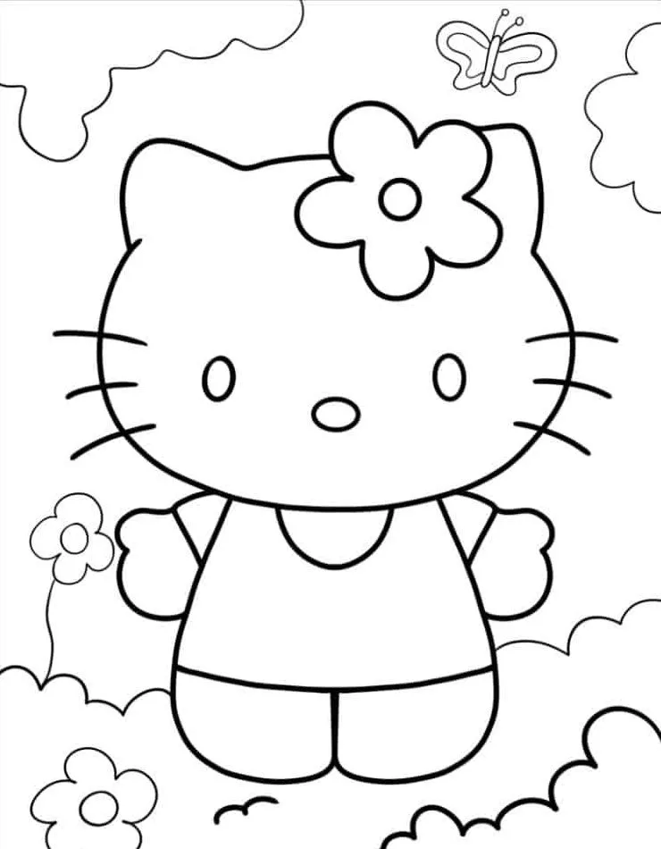 Dibujos para colorear e imprimir Hello Kitty