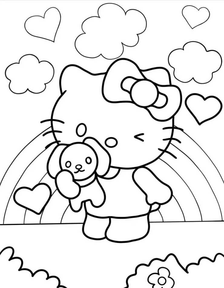 Dibujos para colorear e imprimir Hello Kitty