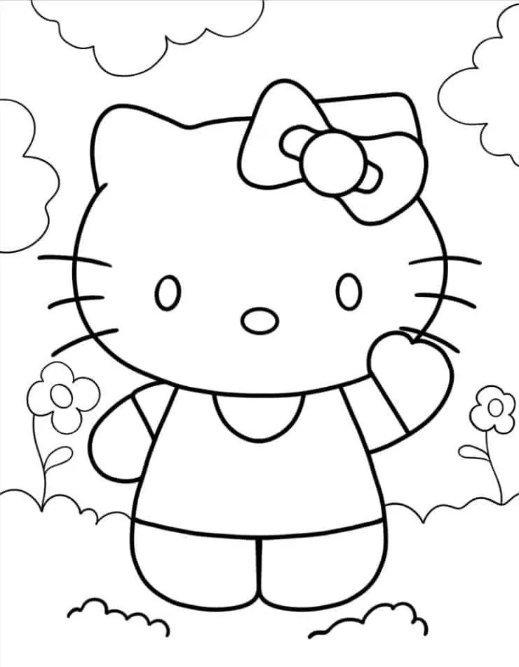 Dibujos para colorear e imprimir Hello Kitty