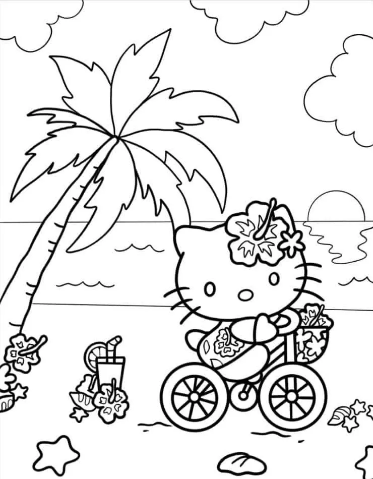 Dibujos para colorear e imprimir Hello Kitty