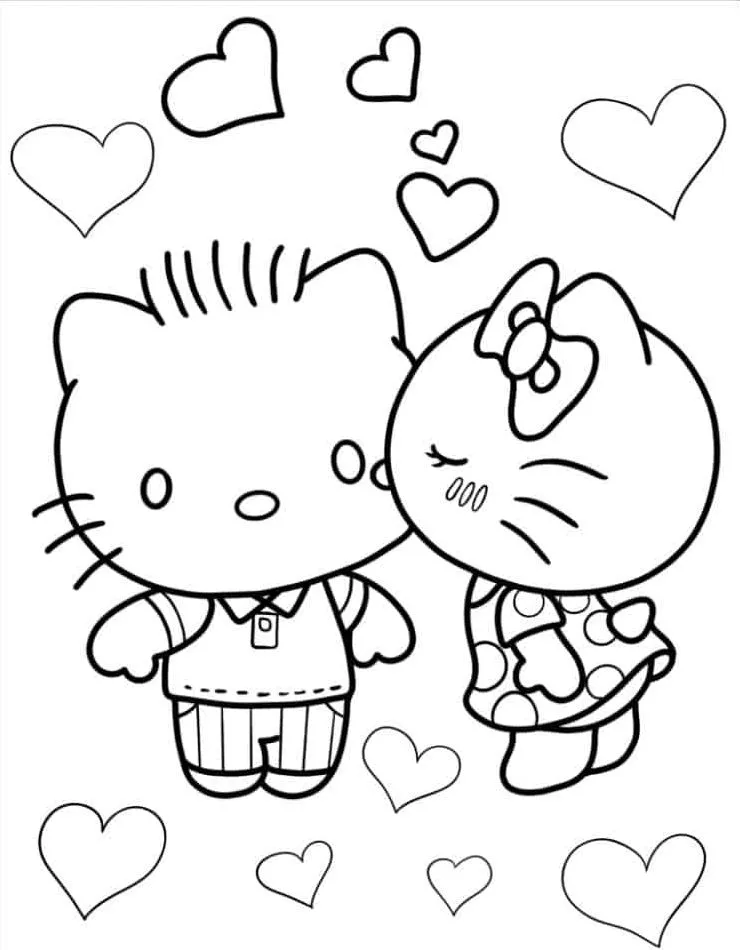 Dibujos para colorear e imprimir Hello Kitty