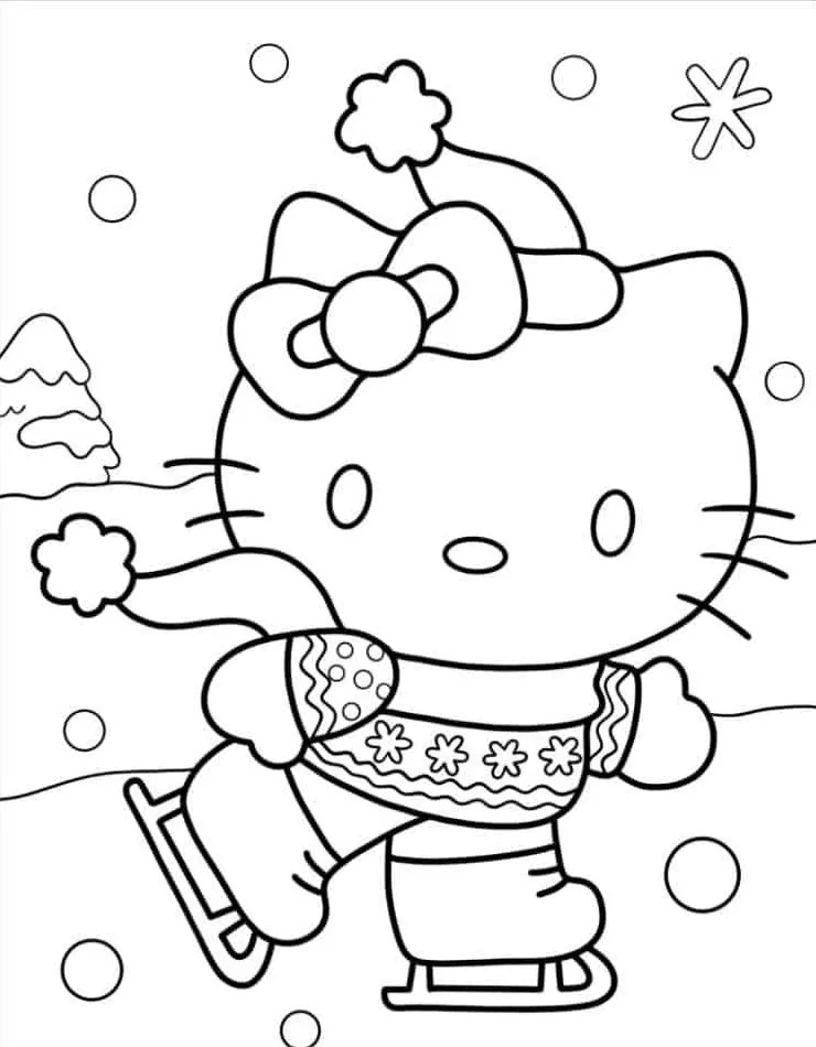 Dibujos para colorear e imprimir Hello Kitty