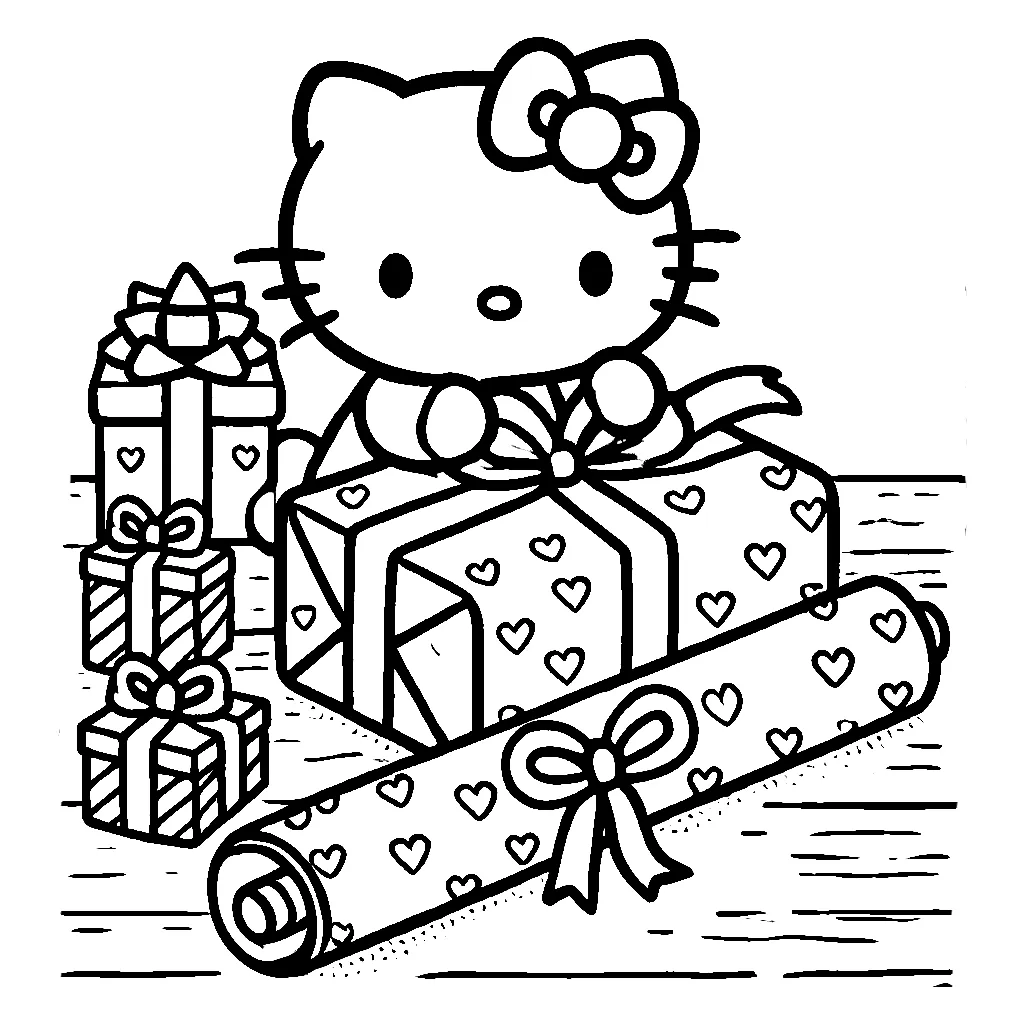 Dibujos para colorear e imprimir Hello Kitty