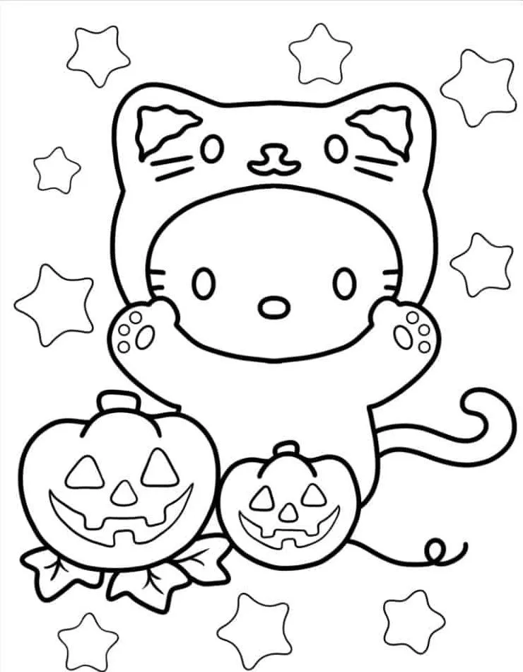 Dibujos para colorear e imprimir Hello Kitty