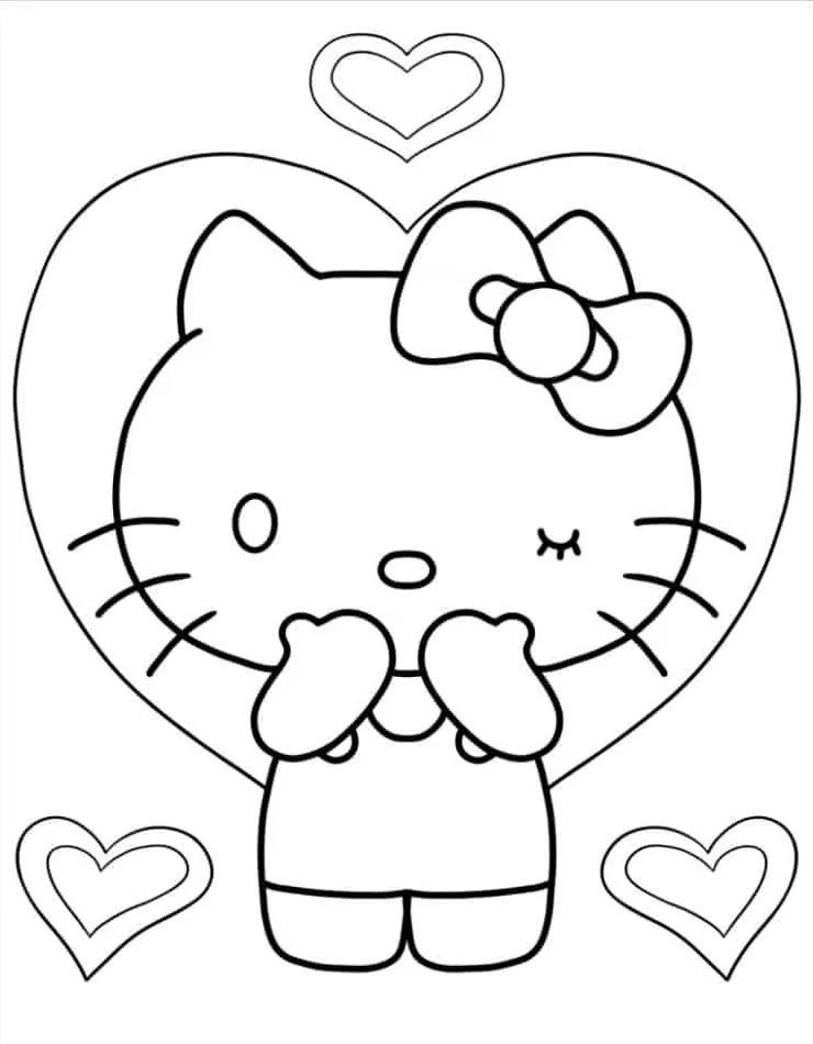 Dibujos para colorear e imprimir Hello Kitty