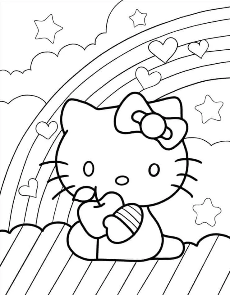 Dibujos para colorear e imprimir Hello Kitty