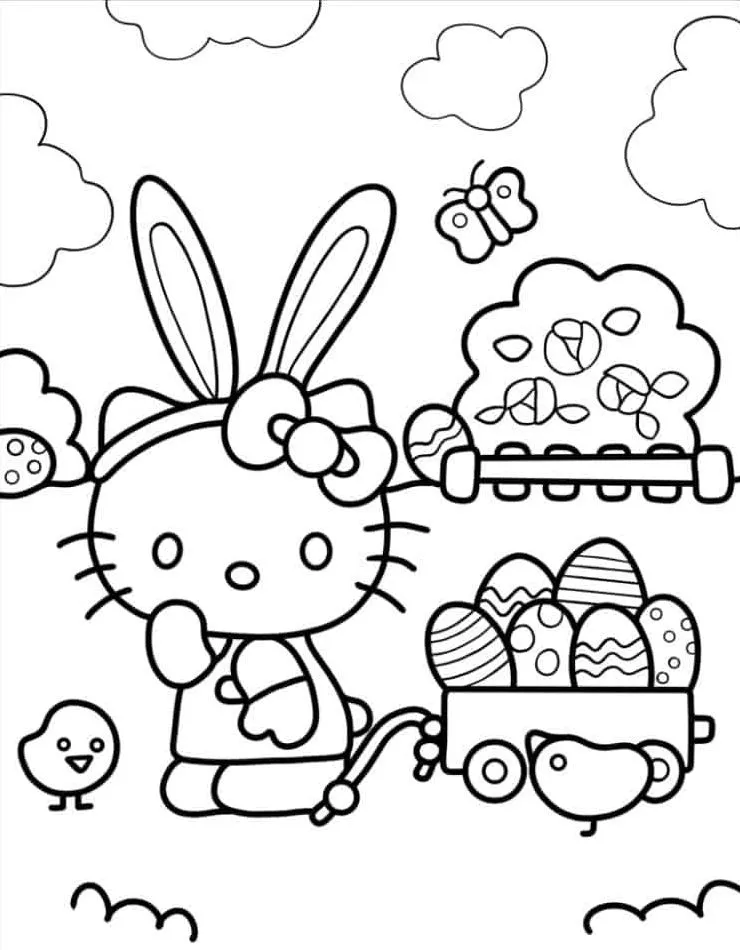 Dibujos para colorear e imprimir Hello Kitty