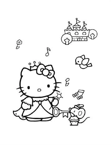 Dibujos para colorear e imprimir Hello Kitty