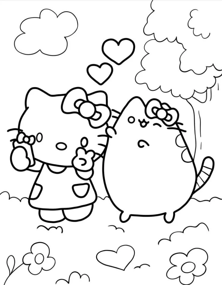 Dibujos para colorear e imprimir Hello Kitty