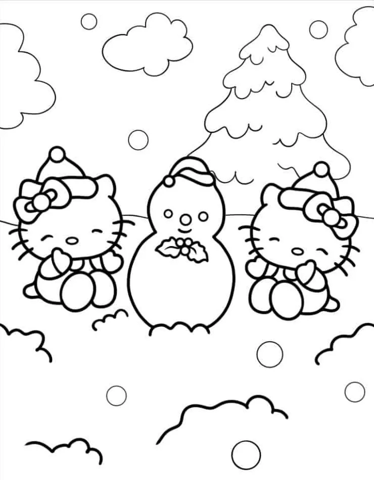 Dibujos para colorear e imprimir Hello Kitty