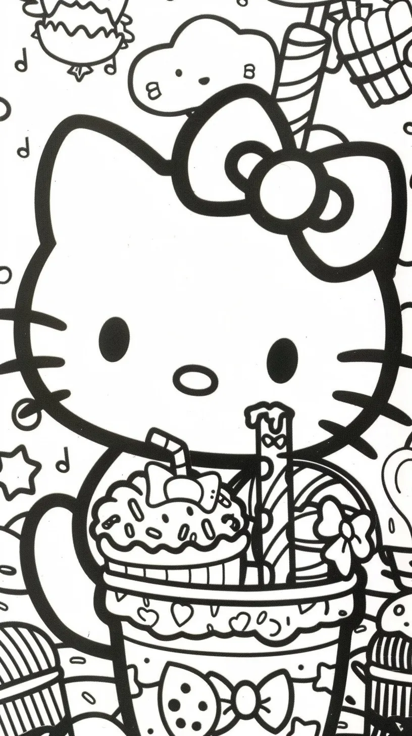 Dibujos para colorear e imprimir Hello Kitty