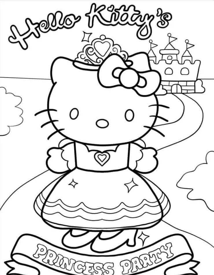 Dibujos para colorear e imprimir Hello Kitty