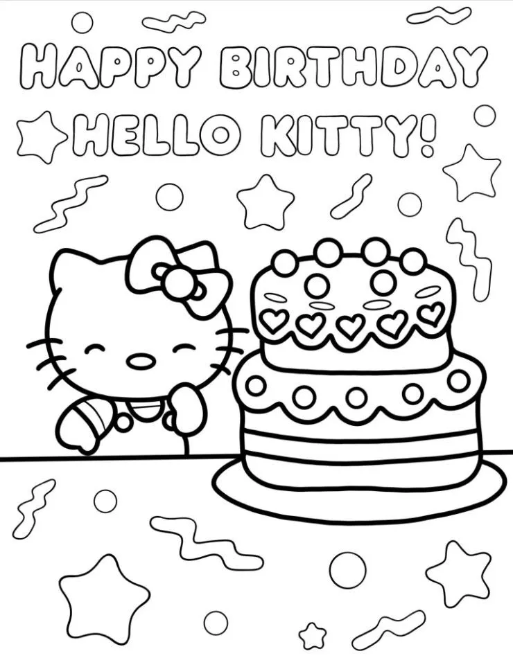 Dibujos para colorear e imprimir Hello Kitty