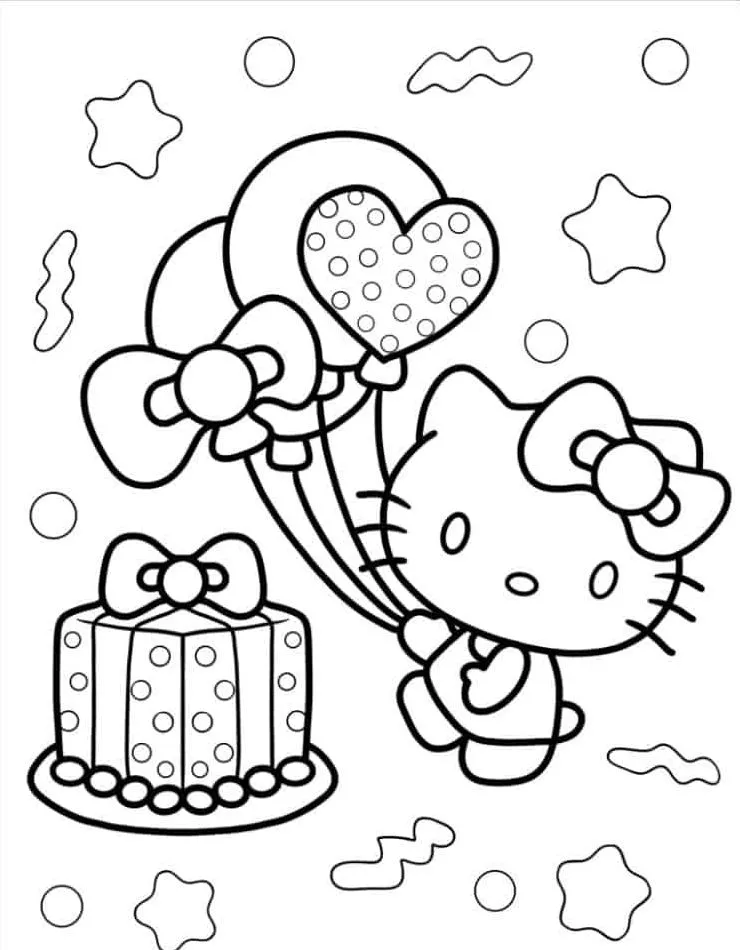 Dibujos para colorear e imprimir Hello Kitty