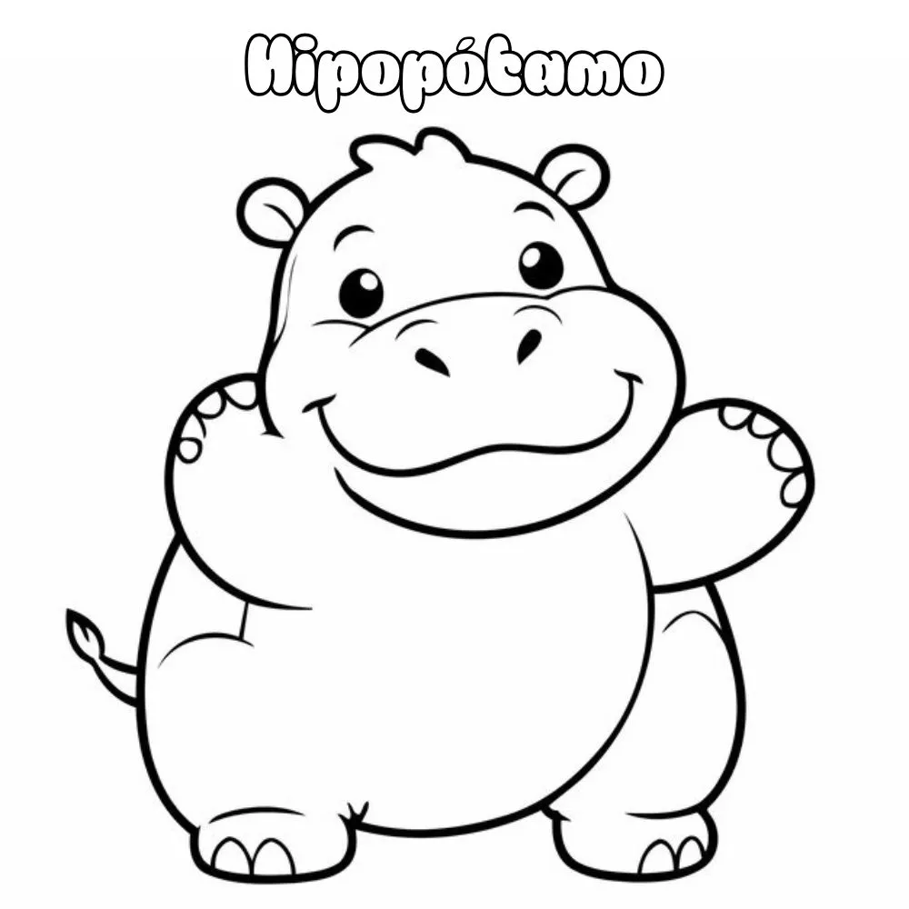 Dibujos para colorear e imprimir Hippopotamus