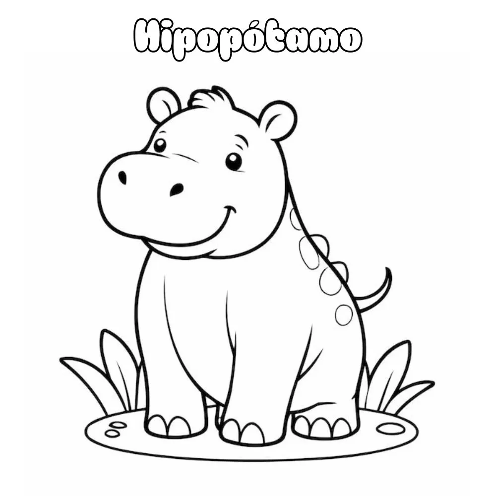 Dibujos para colorear e imprimir Hippopotamus