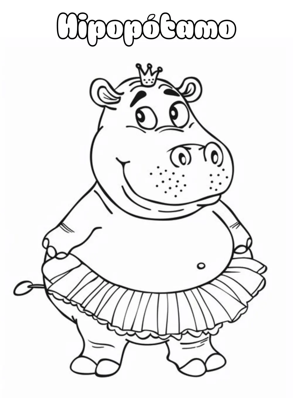 Dibujos para colorear e imprimir Hippopotamus