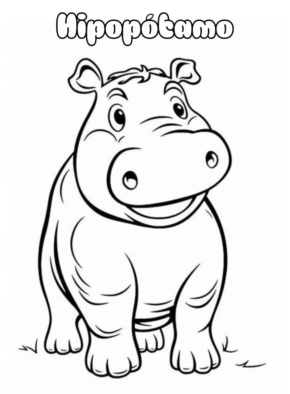 Dibujos para colorear e imprimir Hippopotamus