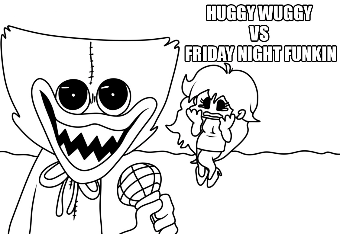 Dibujos para colorear e imprimir Huggy Wuggy