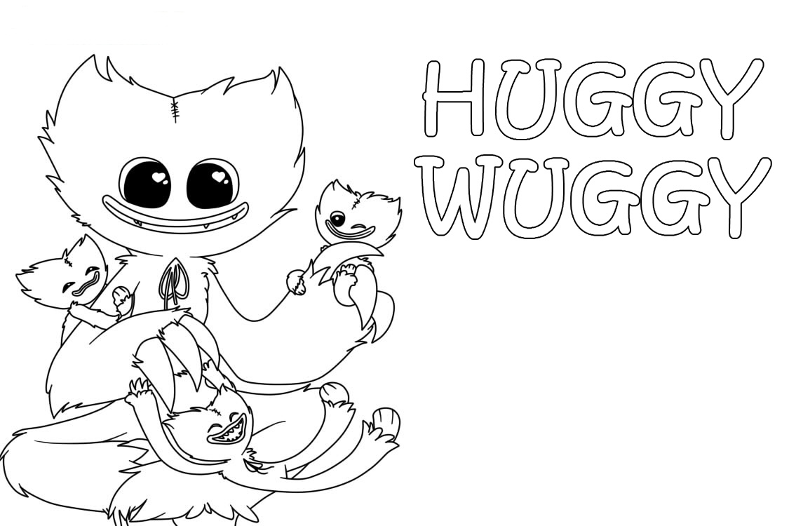 Dibujos para colorear e imprimir Huggy Wuggy