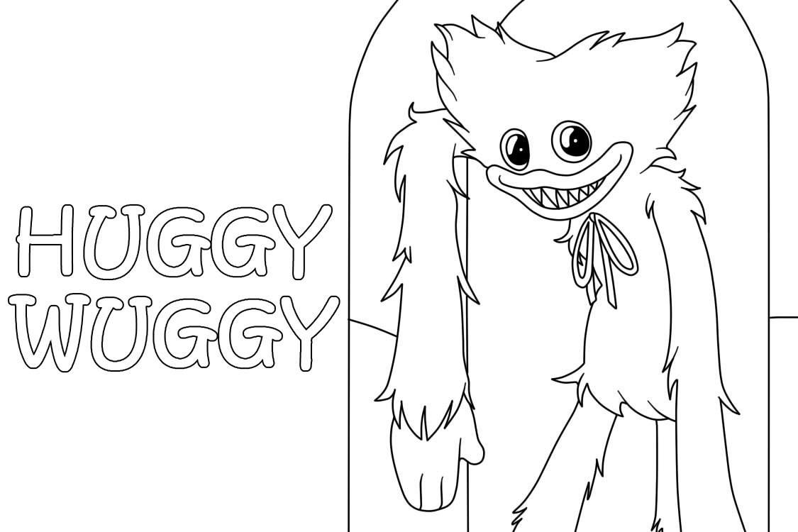 Dibujos para colorear e imprimir Huggy Wuggy