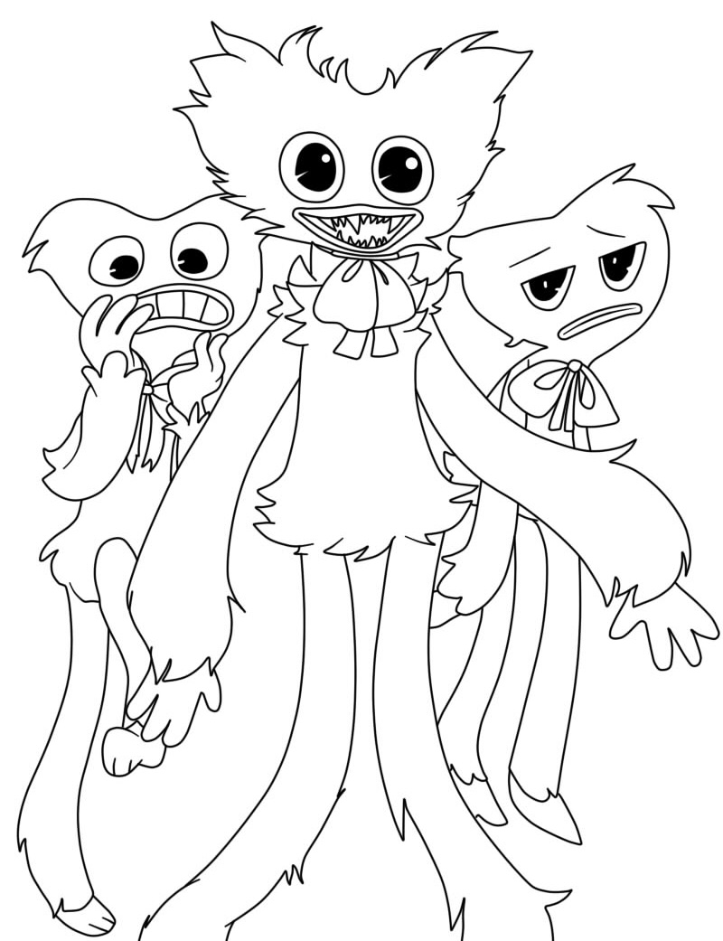 Dibujos para colorear e imprimir Huggy Wuggy