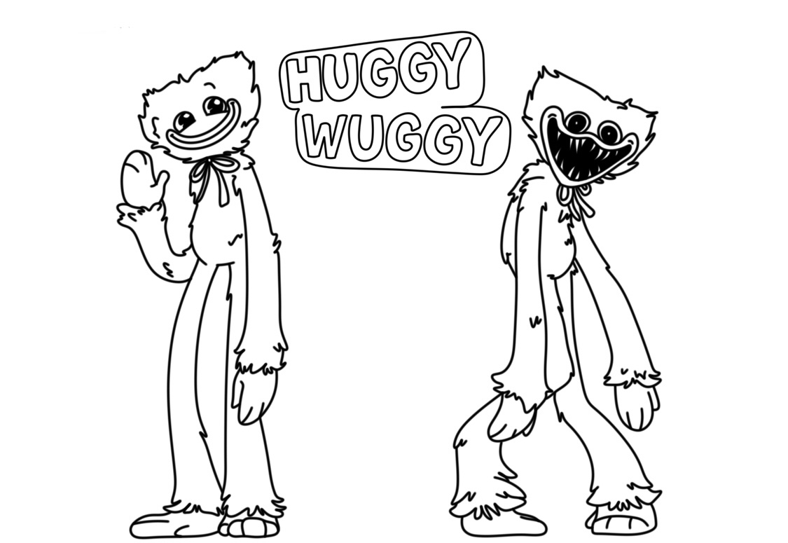 Dibujos para colorear e imprimir Huggy Wuggy