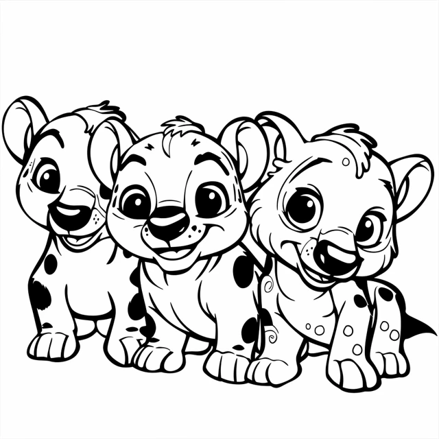 Dibujos para colorear e imprimir Hyenas