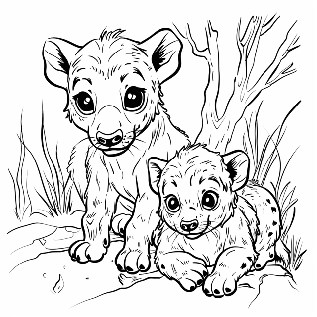 Dibujos para colorear e imprimir Hyenas