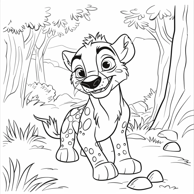 Dibujos para colorear e imprimir Hyenas