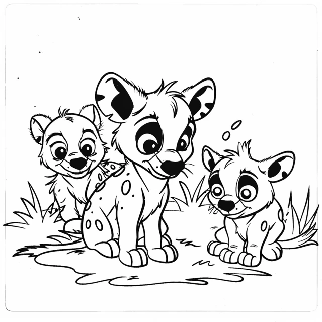 Dibujos para colorear e imprimir Hyenas