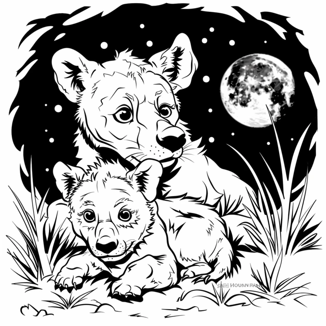 Dibujos para colorear e imprimir Hyenas