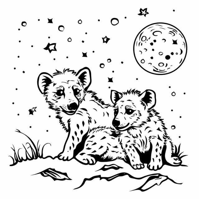 Dibujos para colorear e imprimir Hyenas